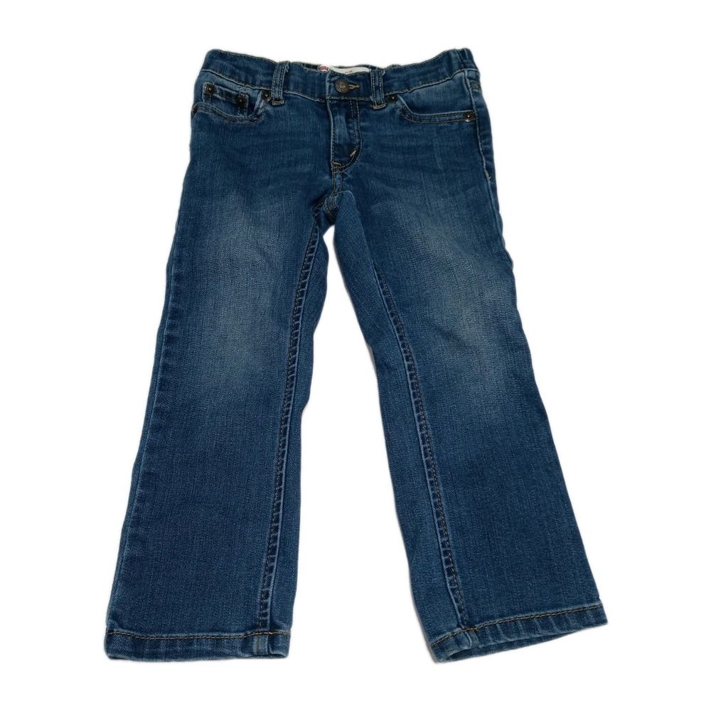 Levi's Toddler Jeans 3T Slim Fit Blue Denim Kids Boys Girls 2-3Y Elastic Waist S